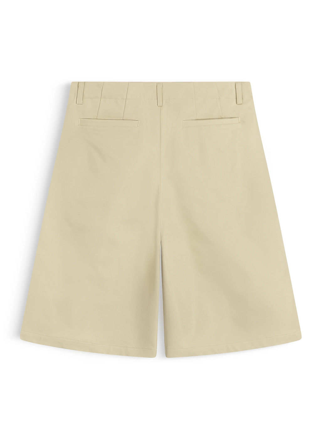 WIDE-LEG KHAKI SHORTS