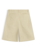WIDE-LEG KHAKI SHORTS