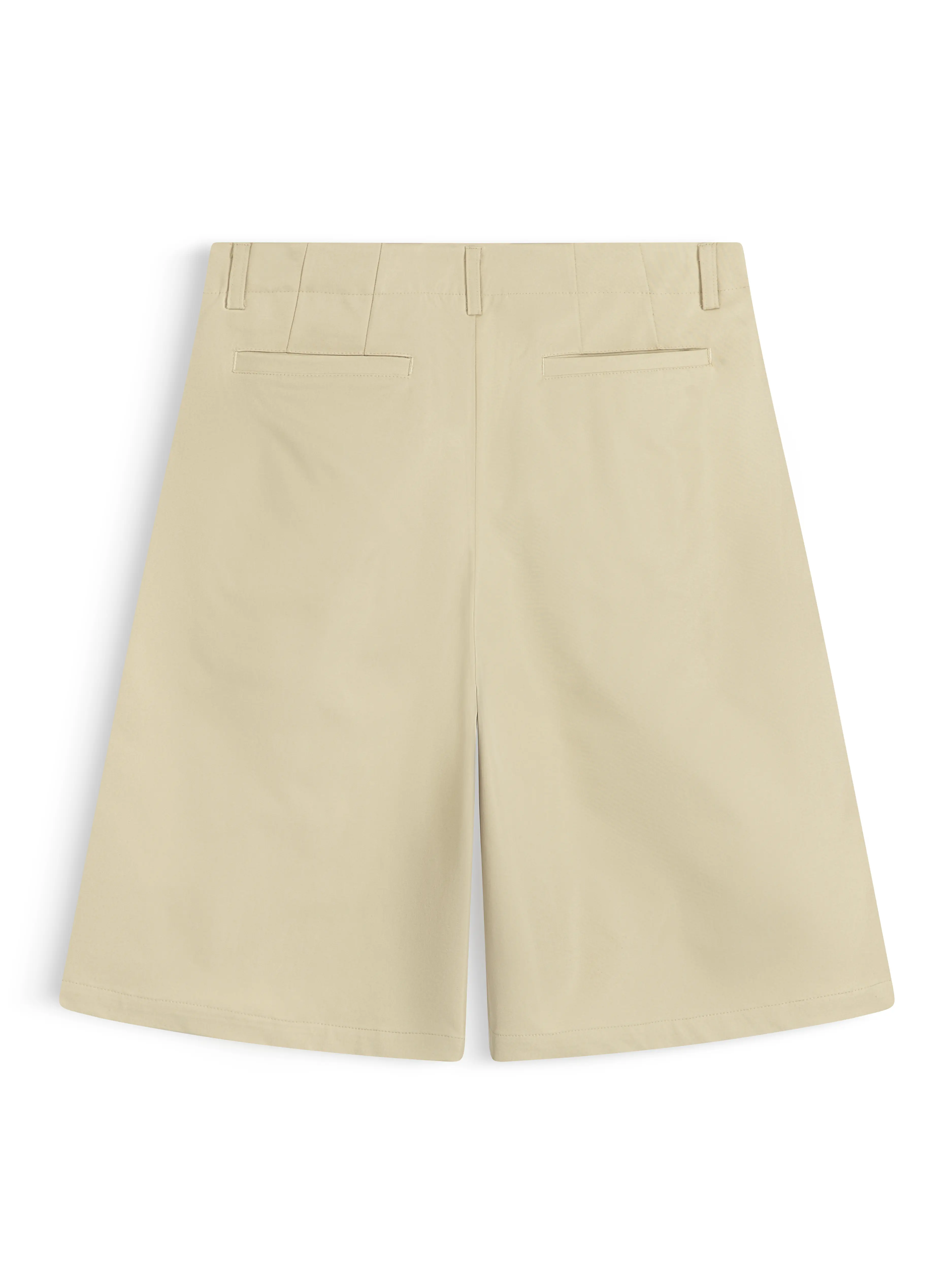 WIDE-LEG KHAKI SHORTS