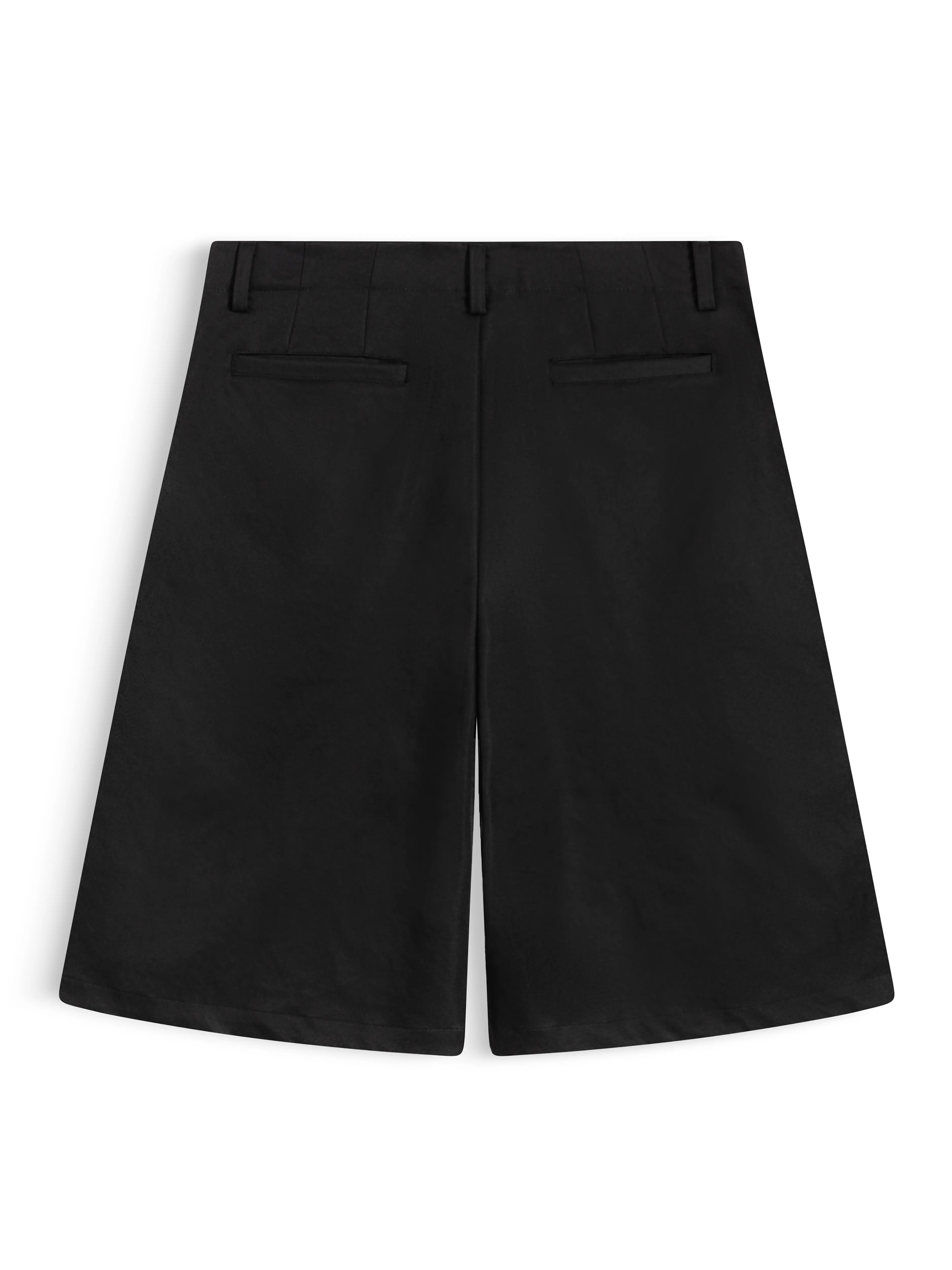 WIDE-LEG KHAKI SHORTS