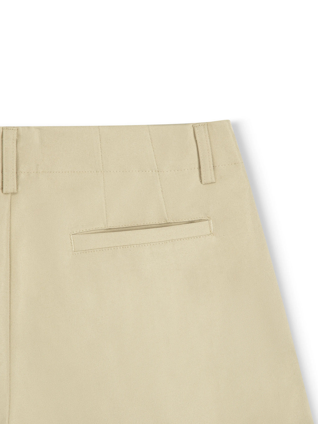 WIDE-LEG KHAKI SHORTS