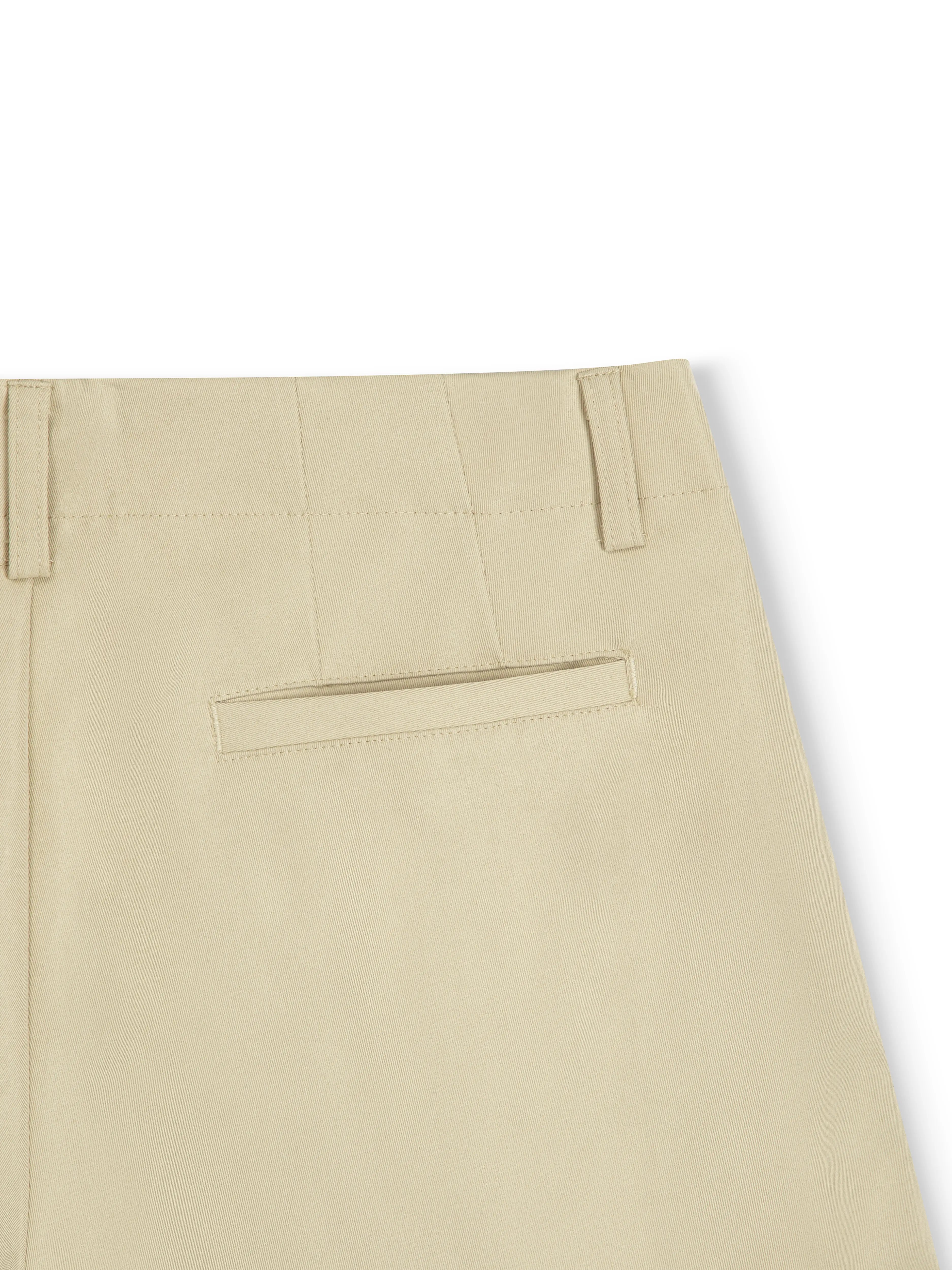 WIDE-LEG KHAKI SHORTS