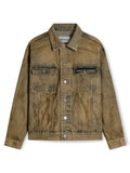 REGULAR FIT DENIM JACKET - ARCHIVAL BEIGE