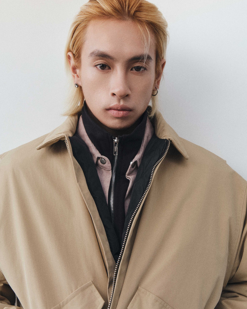 PILOT BOMBER JACKET - BEIGE