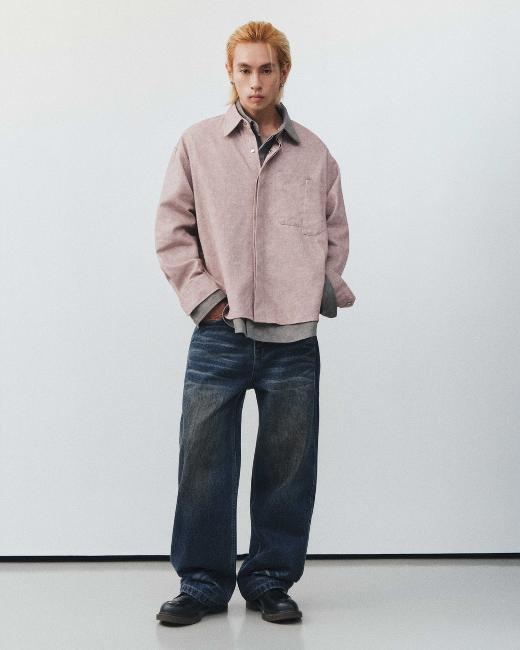 BLEACH EFFECT SHIRT V2 - PINK