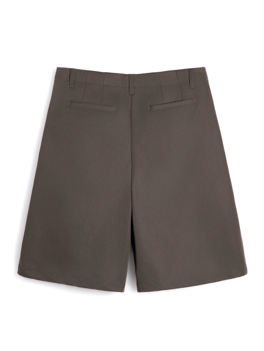 WIDE-LEG KHAKI SHORTS