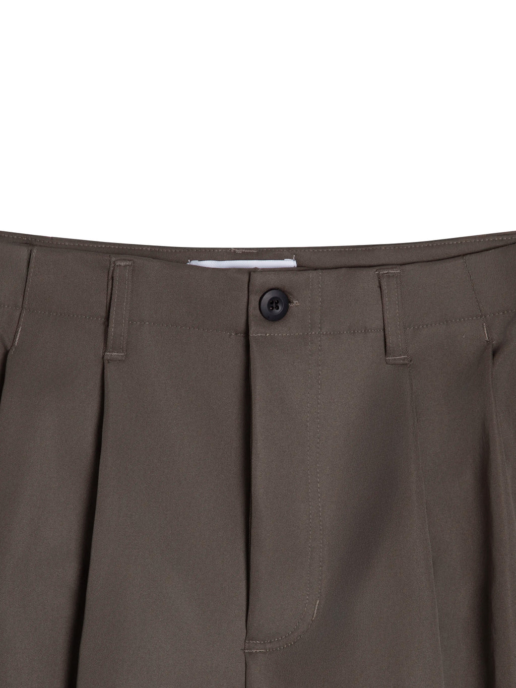 WIDE-LEG KHAKI SHORTS