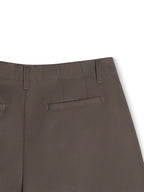 WIDE-LEG KHAKI SHORTS